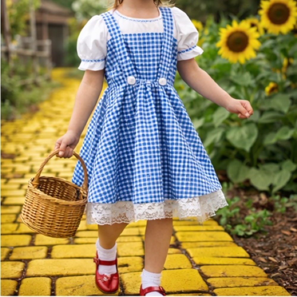 Rubies Girls Dorothy Costume Dress Size 4 Blue Wizard of Oz Party‎ Outfit